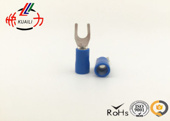 Connecteur femelle bleu de pelle isolé par PVC du SV 2-4/type de cuivre bidon crochet des crochets U de câble